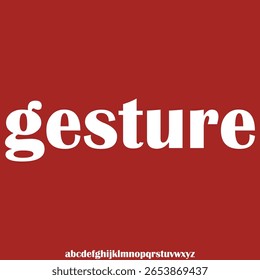 Vetor de fonte de exibição exclusivo do alfabeto curvy natural elegante. Estilo de tipografia decorativa criativa