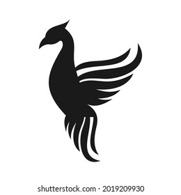 elegant unique phoenix logo design