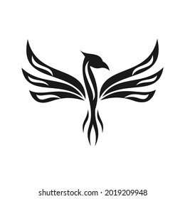 elegant unique phoenix logo design
