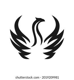 elegant unique phoenix logo design