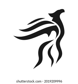 elegant unique phoenix logo design