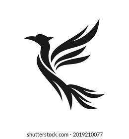 elegant unique phoenix logo design