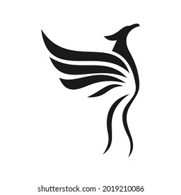 elegant unique phoenix logo design