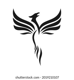 elegant unique phoenix logo design