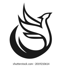 elegant unique phoenix logo design
