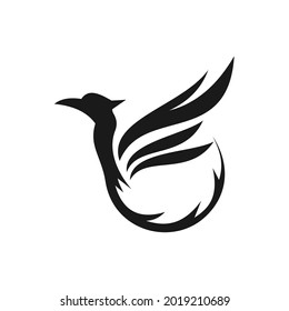 elegant unique phoenix logo design