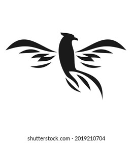 elegant unique phoenix logo design