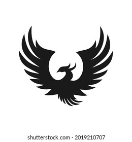 elegant unique phoenix logo design