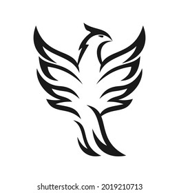 elegant unique phoenix logo design
