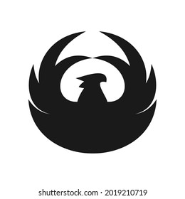 elegant unique phoenix logo design