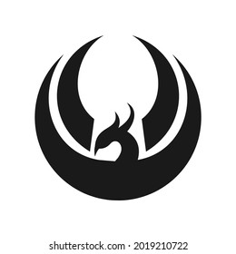 elegant unique phoenix logo design