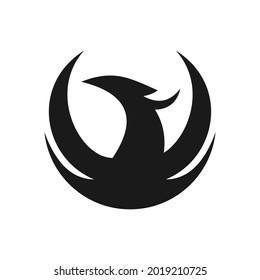 elegant unique phoenix logo design