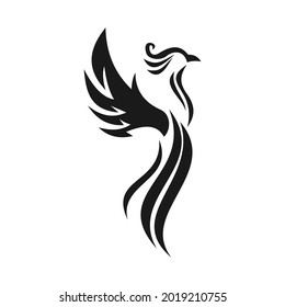 elegant unique phoenix logo design