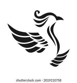 elegant unique phoenix logo design