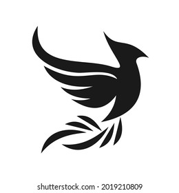 elegant unique phoenix logo design