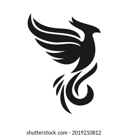 elegant unique phoenix logo design