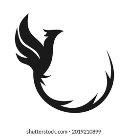 elegant unique phoenix logo design