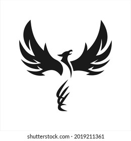 elegant unique phoenix logo design