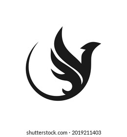 elegant unique phoenix logo design