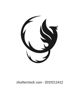 elegant unique phoenix logo design