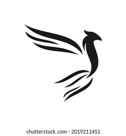 elegant unique phoenix logo design