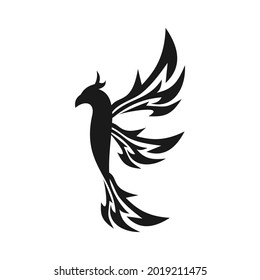 elegant unique phoenix logo design