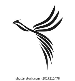 elegant unique phoenix logo design