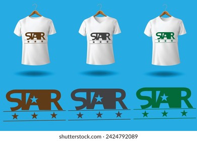 Elegant Unique Star Shape T shirt Design