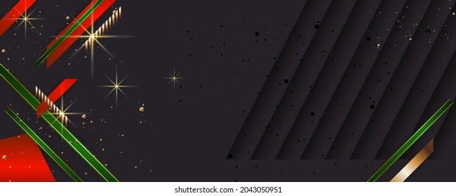 Elegant universal dressing luminous shiny Christmas Background with Shining Gold Snowflakes Gold Foil Stars. Vector illustration eps10