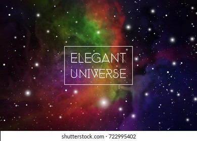 Elegant universe scientific galaxy background