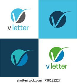 Elegant V Letter Icon and Logo - Vector Illustration svg