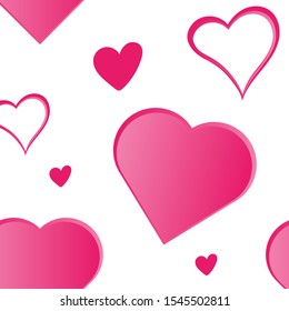 Elegant Valentine Seamless Pattern Design. Love Shape Pattern for Decoration, Gift, Ornament or Carpet