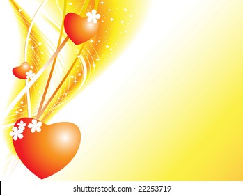 elegant Valentine vector background. No mesh used