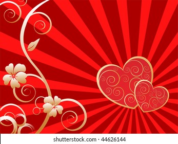 elegant valentine`s card - vector