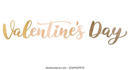 Elegant Valentine's Day lettering, romantic design, soft pastel colors, festive celebration theme, perfect for cards.