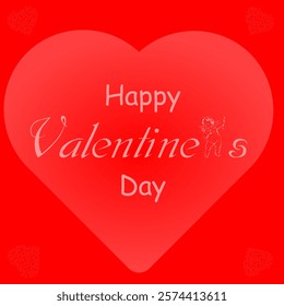 Elegant Valentine's Design in red background