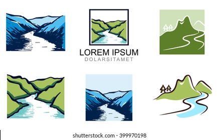 Elegant Valley River Logo Template