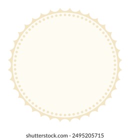 Elegant Vanilla Brown Round Detailed Packaging Classic Blank Sticker Badge Plain Background Design
