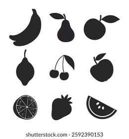 
Elegant Various Fruit Icons illustration