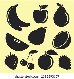 
Elegant Various Fruit Icons illustration