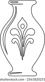 Elegant Vase Line Art Vector Illustrations for Minimalist and Modern Design Projects.