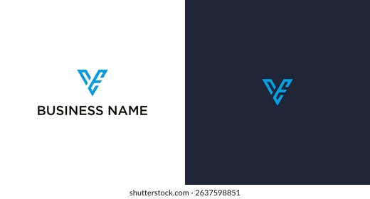 Elegant VE Monogram Logo in Dual Tones on Light and Dark Background