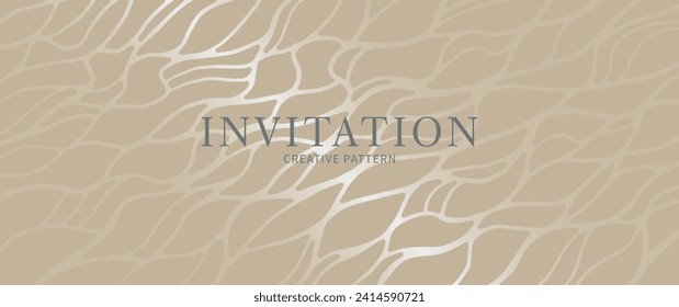 Elegant vector abstract background with silver waves. Modern premium gradient illustration for cover design, card, flyer, poster, luxe invite, wedding card, prestigious voucher and invitation.
