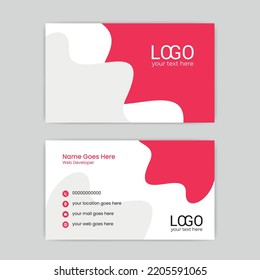 Elegant vector abstract business card design