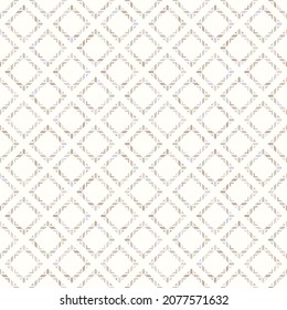 Elegant vector abstract seamless pattern with small square shapes, grid, diamonds. Colorful geometric texture. Simple ornament in pastel colors. Stylish background. Repeat design for decor, wallpapers