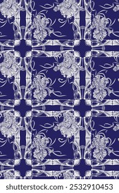 Elegant vector Art Nouveau Seamless Patterns. Intricate floral motifs and flowing lines in minimalistic style. Perfect for textiles, wallpapers, branding for modern or vintage-inspired projects. 