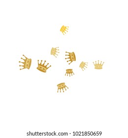 Elegante fondo vectorial con coronas de colores. Simple y suave plantilla para la tarjeta, invitación, impresión. Decoración moderna con coronas preciosas.

