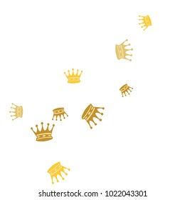 Elegant vector background with colored crowns. Simple gentle template for the card, invitation, printing. Fashionable decoration with beautiful crowns.
