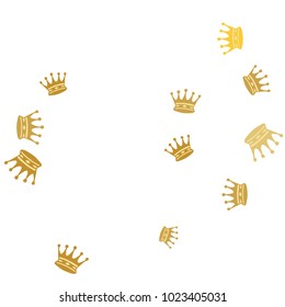 Elegant vector background with colored crowns. Simple gentle template for the card, invitation, printing. Fashionable decoration with beautiful crowns.
