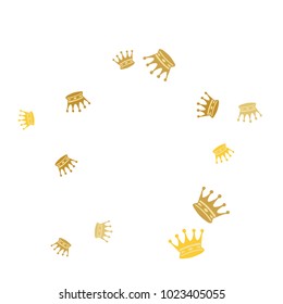 Elegant vector background with colored crowns. Simple gentle template for the card, invitation, printing. Fashionable decoration with beautiful crowns.
